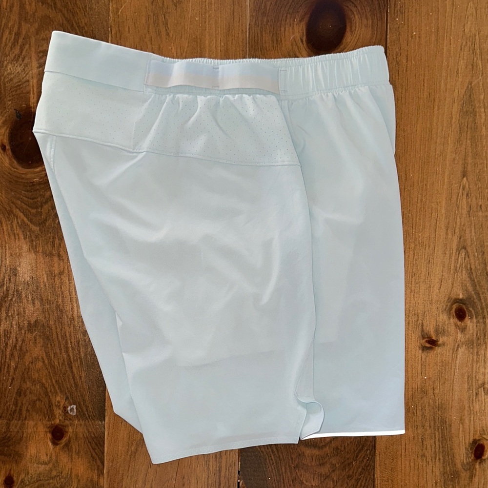 Lululemon Lined Men’s Surge Running Shorts Reflective Light Blue - Picture 6 of 9